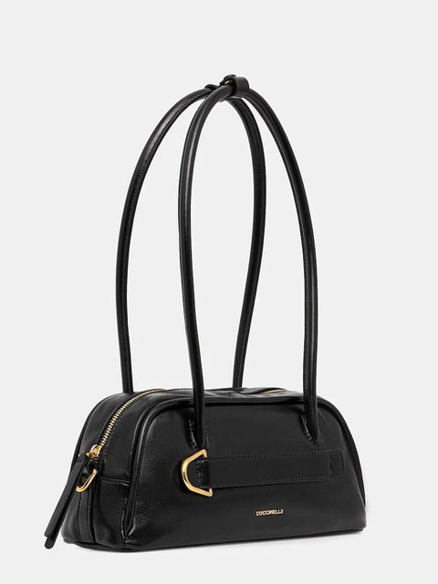 Coccinelle torebka skórzana PAKI SHINY SMOOTH kolor czarny E1 U4B 12 02 01 - zdjęcie produktu nr 2