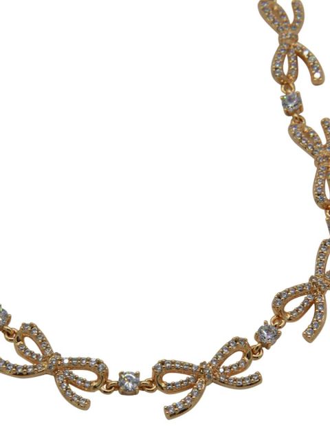 Self-Portrait bow-embellished necklace - Gold - zdjęcie produktu nr 2