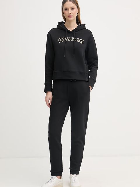 Blauer bluza z kapturem damska bawełniana FAYETTE - zdjęcie produktu nr 1