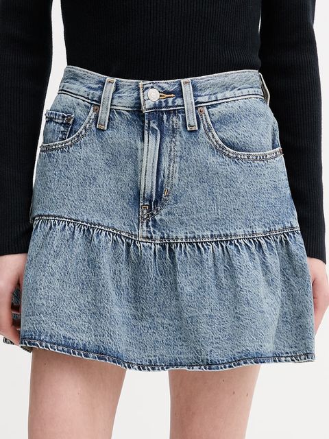 Levi's spódnica jeansowa bawełniana FLOUNCE MINI - zdjęcie produktu nr 1