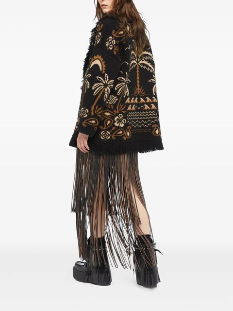 Alanui palm-tree fringe cardigan - Brown