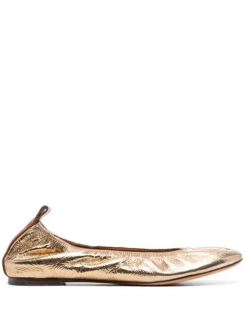 Lanvin metallic leather ballerina shoes - Silver - zdjęcie produktu nr 1