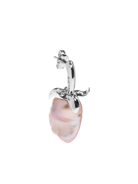 LOEWE strawberry-motif pearl earrings - Silver