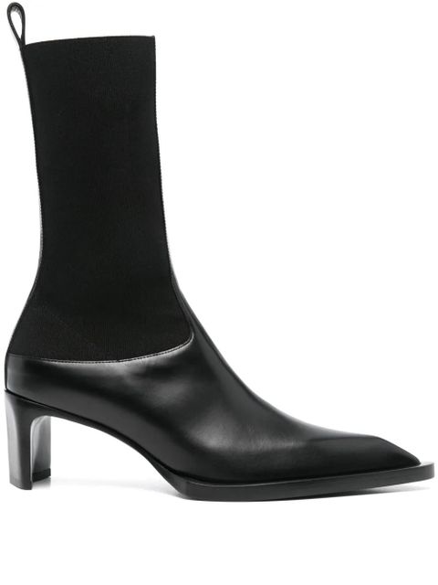 Jil Sander 60mm leather Chelsea ankle boots - Black - zdjęcie produktu nr 1