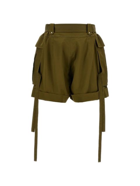 Alexander McQueen belted cargo shorts - Green - zdjęcie produktu nr 2