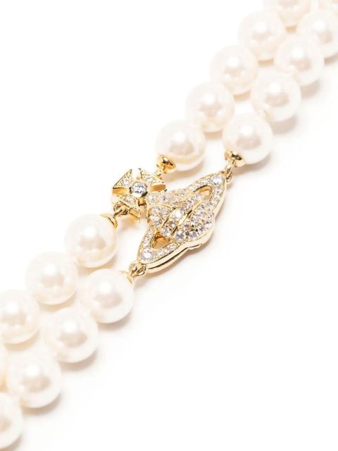 Vivienne Westwood two-row choker necklace - Neutrals