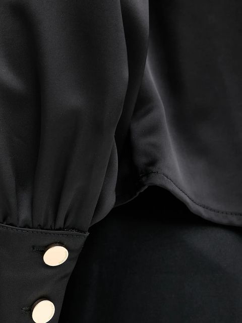 Fracomina bluzka damska kolor czarny gładka FR25WT1020W41101