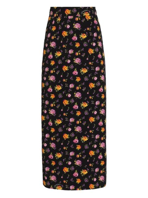 Dolce & Gabbana floral slit midi skirt - Black - zdjęcie produktu nr 1