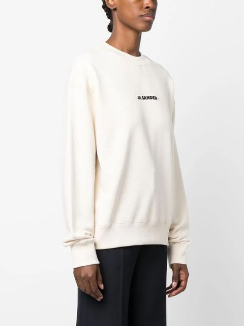 Jil Sander logo-print cotton sweatshirt - Neutrals - zdjęcie produktu nr 2
