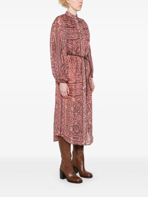 ZIMMERMANN Ottie paisley-print midi dress - Pink