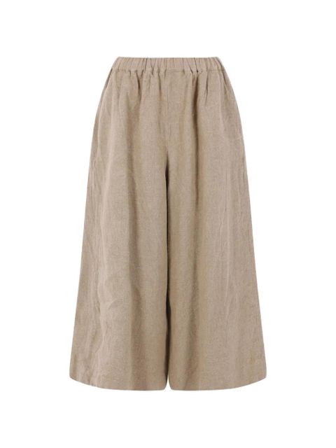 Comme Des Garçons elasticated-waist linen trousers - Neutrals - zdjęcie produktu nr 1