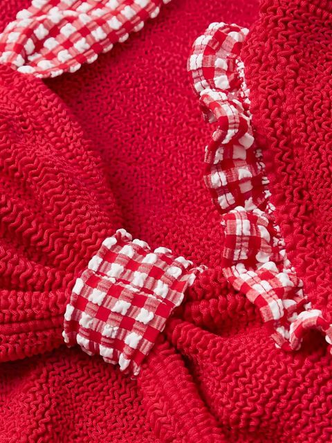 Hunza G ruffled gingham bikini - Red - zdjęcie produktu nr 2
