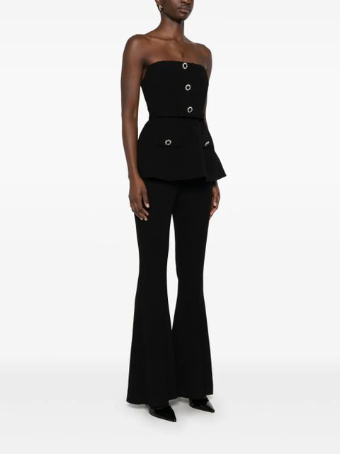 Self-Portrait crepe jumpsuit - Black