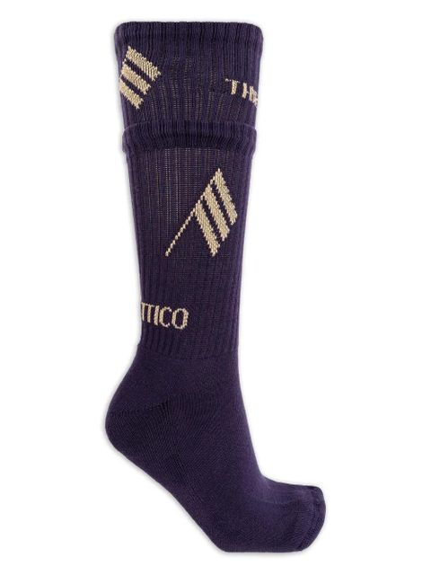 The Attico flag-logo cotton socks - Blue - zdjęcie produktu nr 2