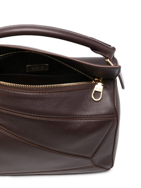 LOEWE zip-fastening lambskin clutch bag - Brown