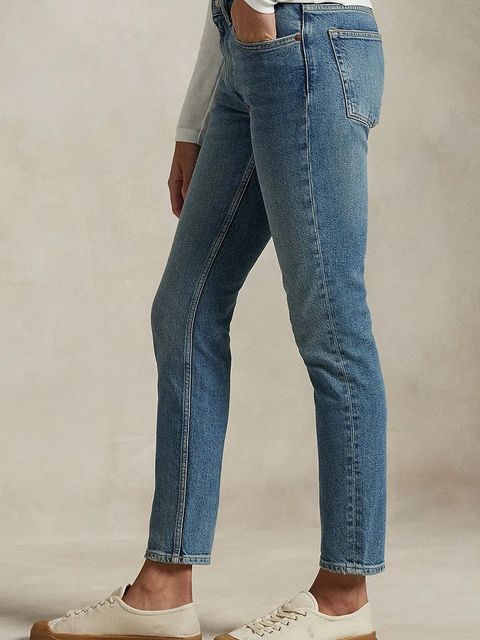 Polo Ralph Lauren jeansy damskie kolor niebieski 211969389