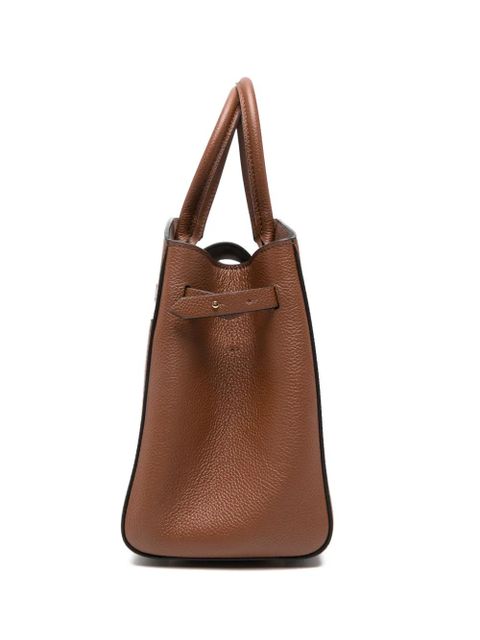 DeMellier top handle leather clutch bag - Brown