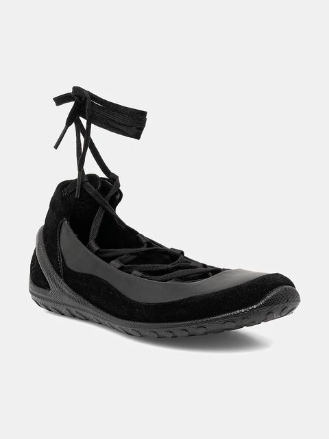 Ecco baleriny skórzane BIOM Lite Lace-Up kolor czarny 802453-51052 - zdjęcie produktu nr 1