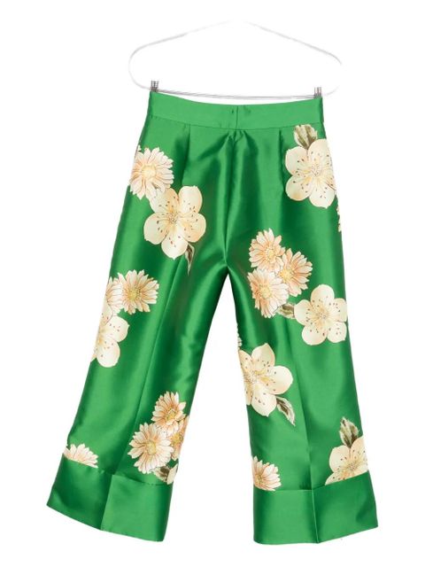 ALEMAIS floral-print trousers - Green