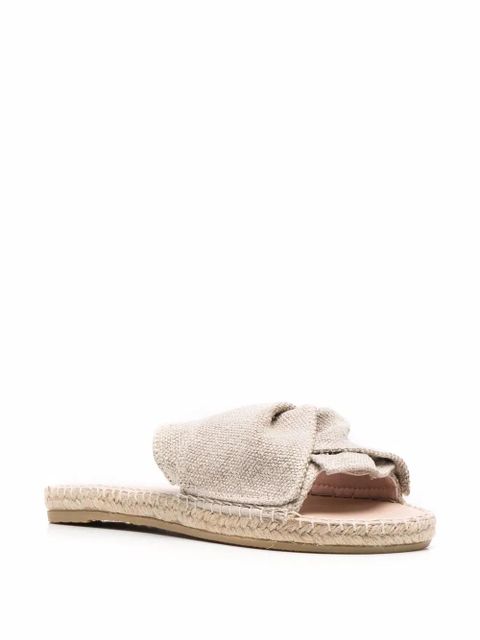 Manebi ruched open-toe espadrilles - Neutrals - zdjęcie produktu nr 2