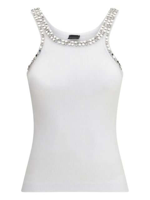 PINKO studded ribbed vest - White - zdjęcie produktu nr 1