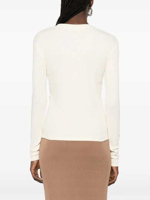 Nanushka slim-fit long-sleeve T-shirt - Yellow