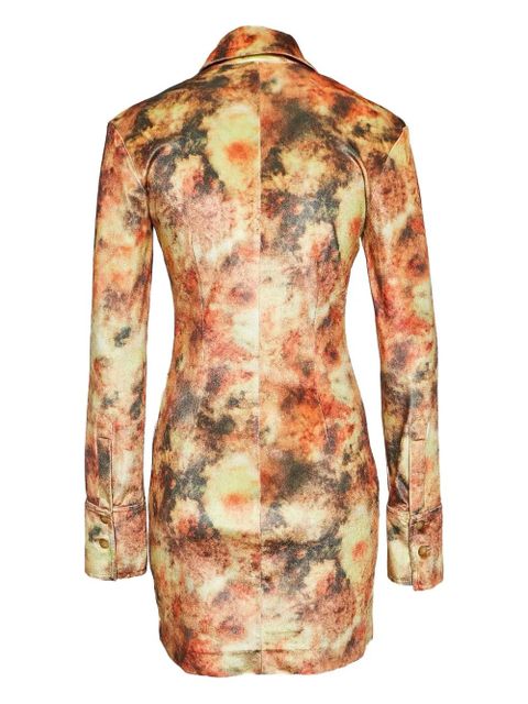 Nanushka abstract-pattern print mini dress - Orange - zdjęcie produktu nr 2