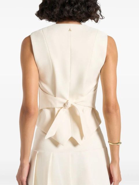 Manière De Voir Christine tailored belted waistcoat - Neutrals