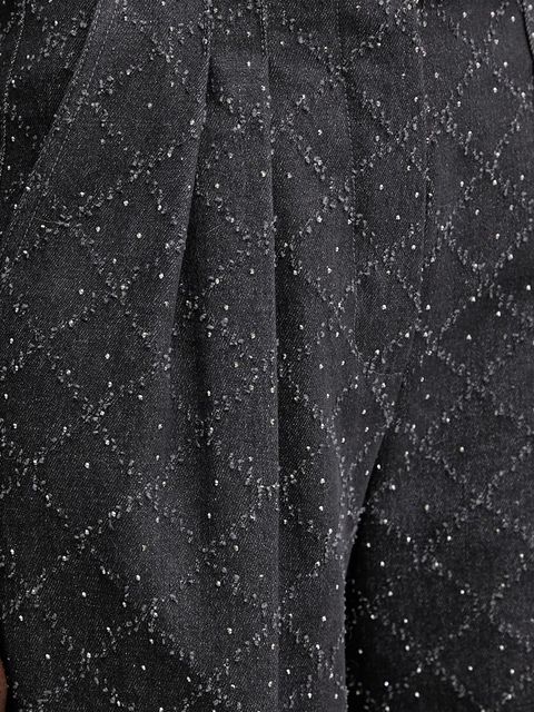 Simona Corsellini spodnie bawełniane damskie kolor szary szerokie high waist A25CPPA01001