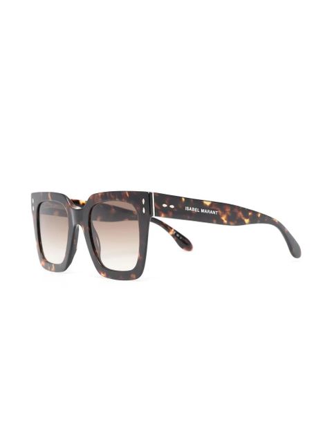 Isabel Marant Eyewear tortoiseshell square frame oversized sunglasses - Brown - zdjęcie produktu nr 2