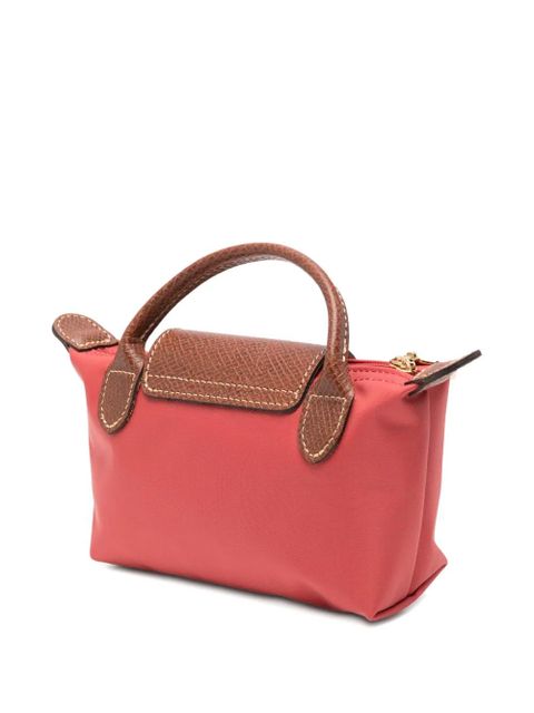 Longchamp mini Le Pliage leather-trim tote bag - Red