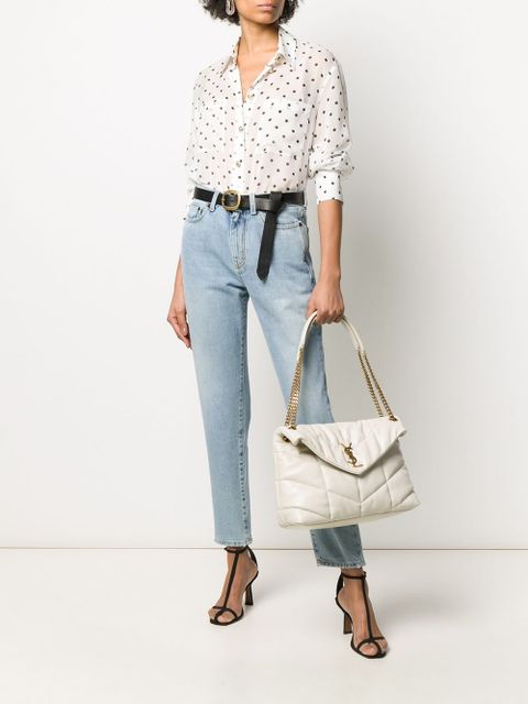 Saint Laurent medium Loulou Puffer shoulder bag - White - zdjęcie produktu nr 2