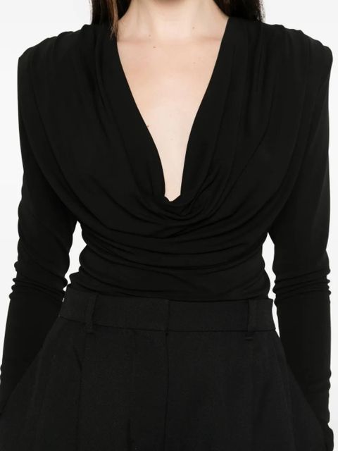 WARDROBE.NYC drape blouse - Black