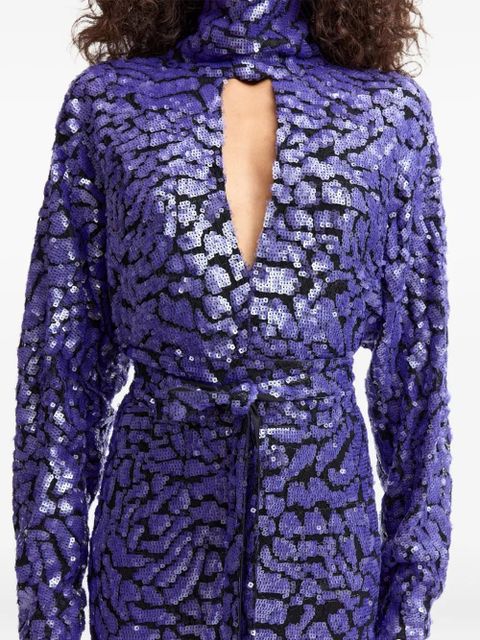 16Arlington Epole sequinned midi dress - Purple