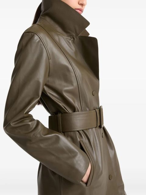 Yves Salomon leather trenchcoat - Green