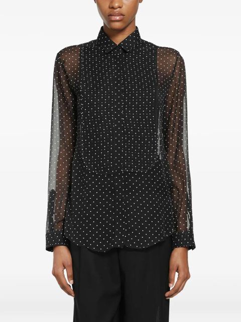 TOM FORD polka-dot silk-chiffon shirt - Black - zdjęcie produktu nr 1