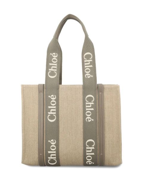 Chloé Woody tote bag - Neutrals