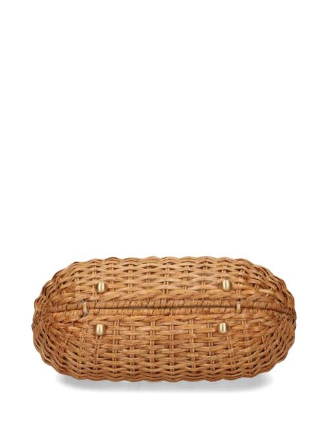 Cult Gaia Lydia woven basket tote bag - Brown