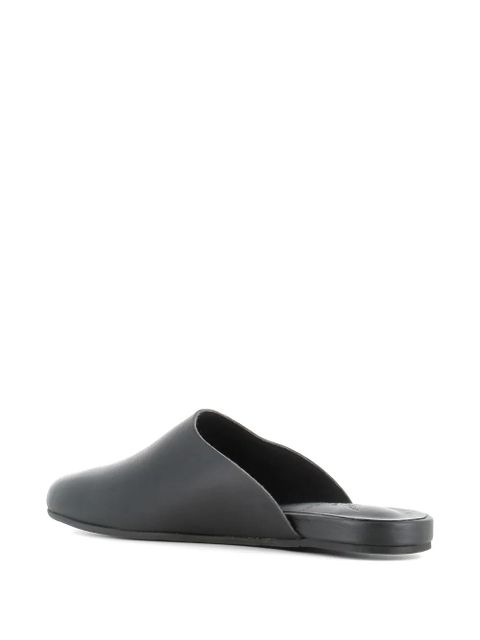 Ancient Greek Sandals leather flat mules - Black