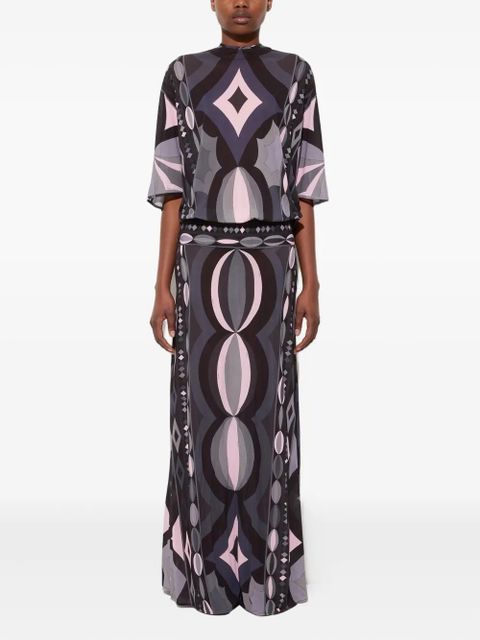 PUCCI collane print long dress - Grey - zdjęcie produktu nr 1