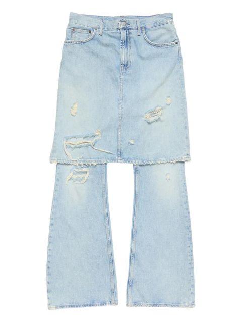 Acne Studios distressed panelled jeans - Blue - zdjęcie produktu nr 1