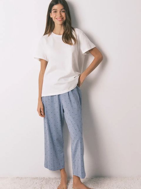 women'secret piżama bawełniana damska kolor beżowy bawełniana 3592467 - zdjęcie produktu nr 1