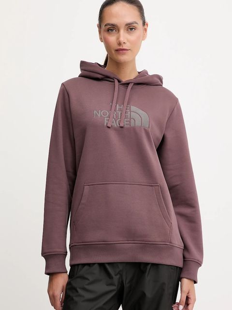 The North Face bluza Drew Peak damska kolor bordowy z kapturem z aplikacją NF0A89EHDUK1 - zdjęcie produktu nr 1