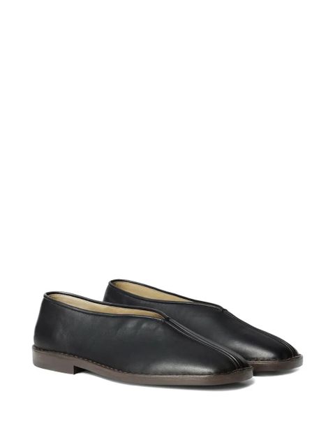 LEMAIRE square-toe leather loafers - Black - zdjęcie produktu nr 2