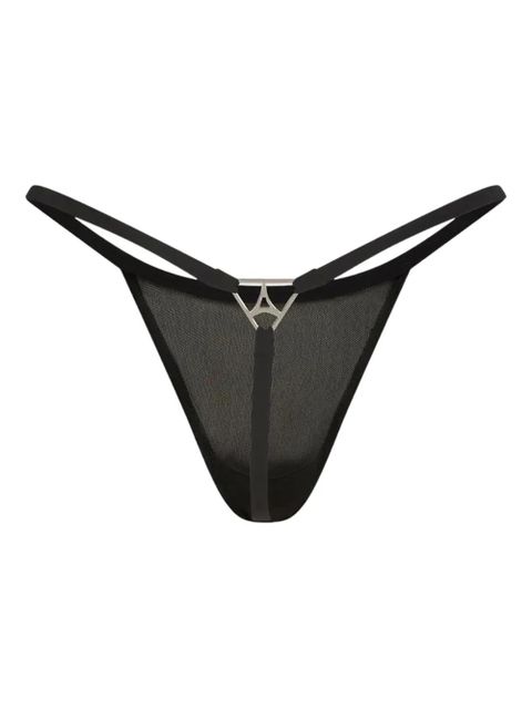 Manière De Voir mesh plaque thong - Black - zdjęcie produktu nr 2