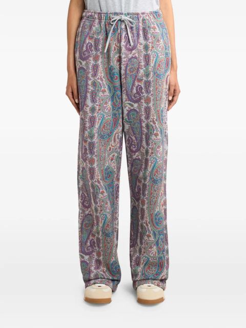 ETRO foliage-motif cotton track pants - Neutrals - zdjęcie produktu nr 2