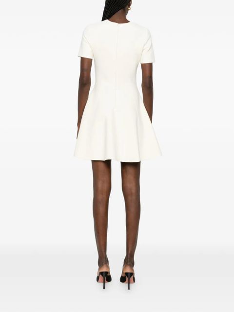 Alexander McQueen short-sleeve mini dress - Neutrals