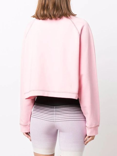 Missoni logo-embroidered funnel neck sweatshirt - Pink
