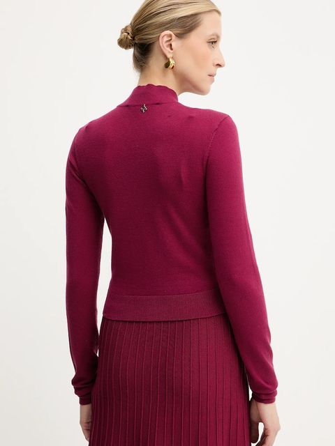 Silvian Heach sweter LOLA damski kolor bordowy z półgolfem GPA25554LU - zdjęcie produktu nr 2