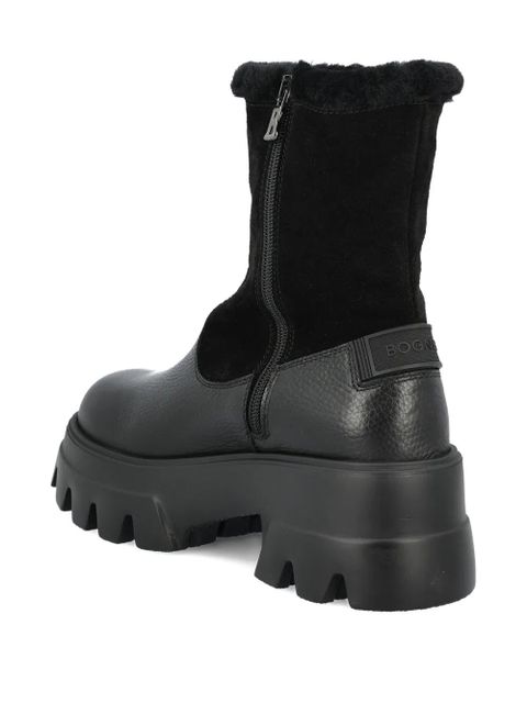 BOGNER shearling lug-sole boots - Black